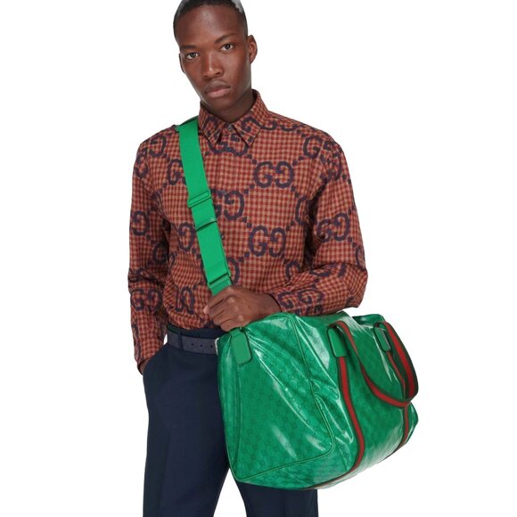 Gucci Unisex GG Crystal Canvas Large Duffel Bag - Picture 9 of 10